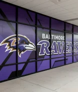 Baltimore Ravens commercial wall wrap installation in Maryland