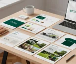 Coordinated business print design and marketing materials in Maryland