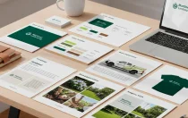 Coordinated business print design and marketing materials in Maryland
