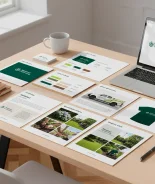 Coordinated business print design and marketing materials in Maryland