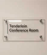 Custom interior conference room sign installed in Maryland