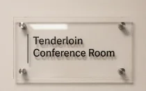 Custom interior conference room sign installed in Maryland