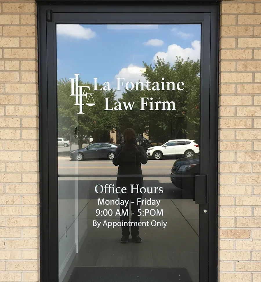 Professional law firm office window graphics in Maryland