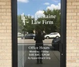 Professional law firm office window graphics in Maryland