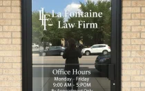 Professional law firm office window graphics in Maryland