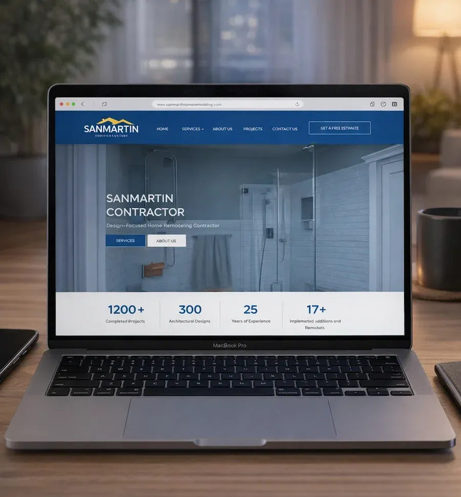 Custom website design for Sanmartin Contractor in Maryland