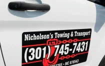 Commercial towing company vehicle magnet in Maryland