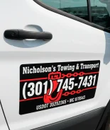 Commercial towing company vehicle magnet in Maryland